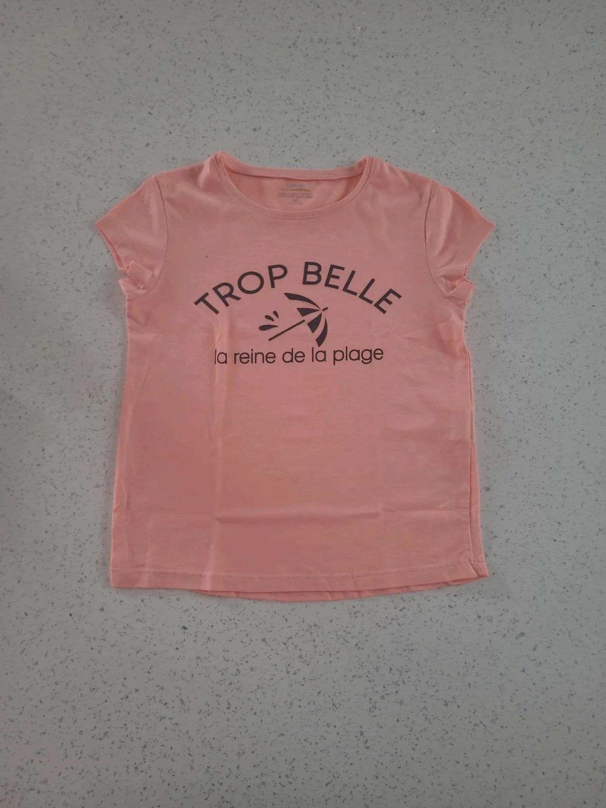 Tee-shirt fille la reine de la plage